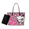 Nerdy Cat Tote Bag Pink