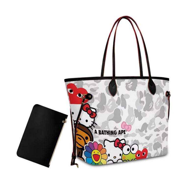 Grey Camo Friends Tote Bag