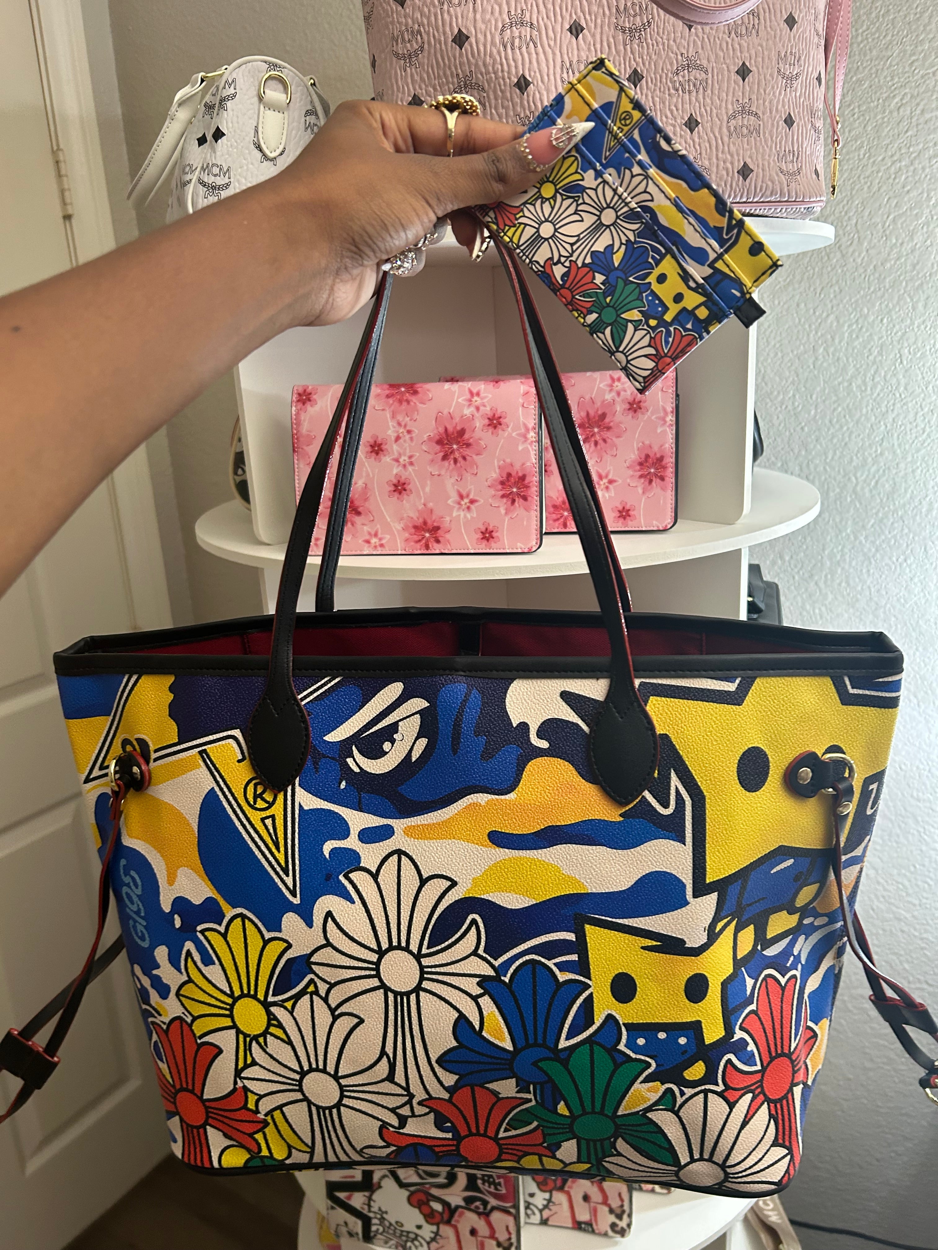 Colorful Chrome Hearts Tote Bag