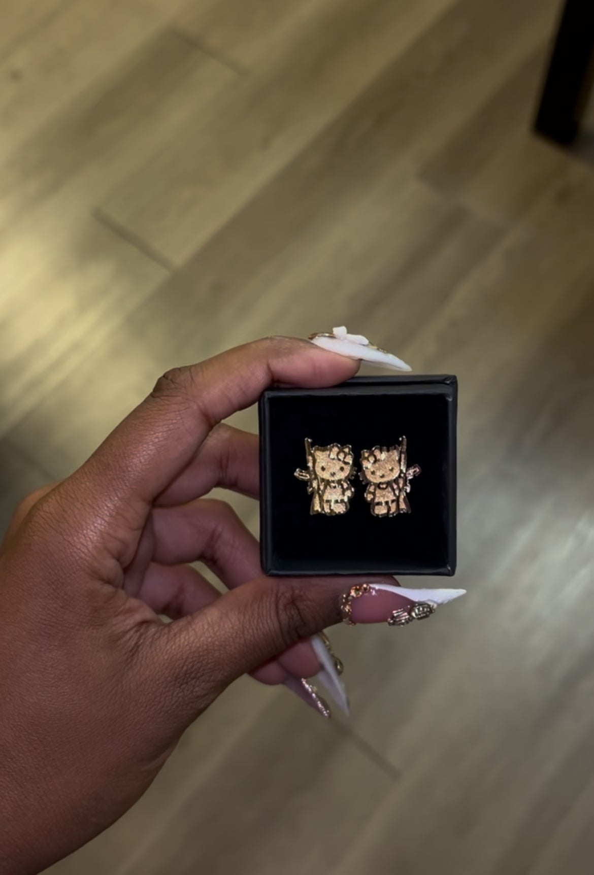 Cat Ak Stud Earrings