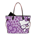Nerdy Cat Tote Bag Purple