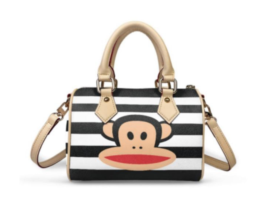 Stripe Monkey Pillow Bag