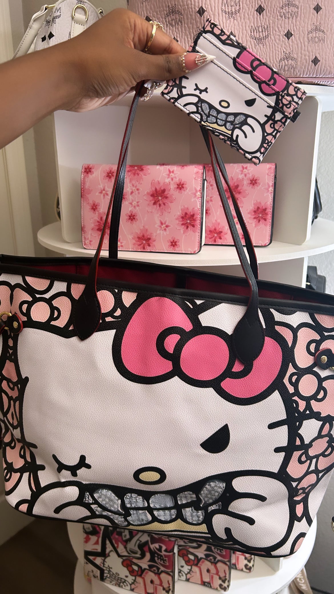 Bow Full Grill Kitty Tote Bag
