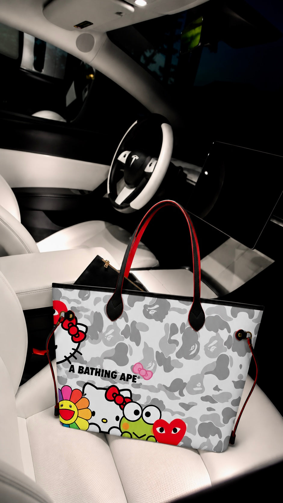 Grey Camo Friends Tote Bag Pre-Ordee