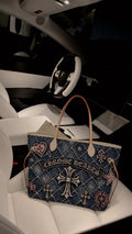 Denim Heart Tote Bag