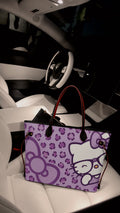 Nerdy Cat Tote Bag Purple