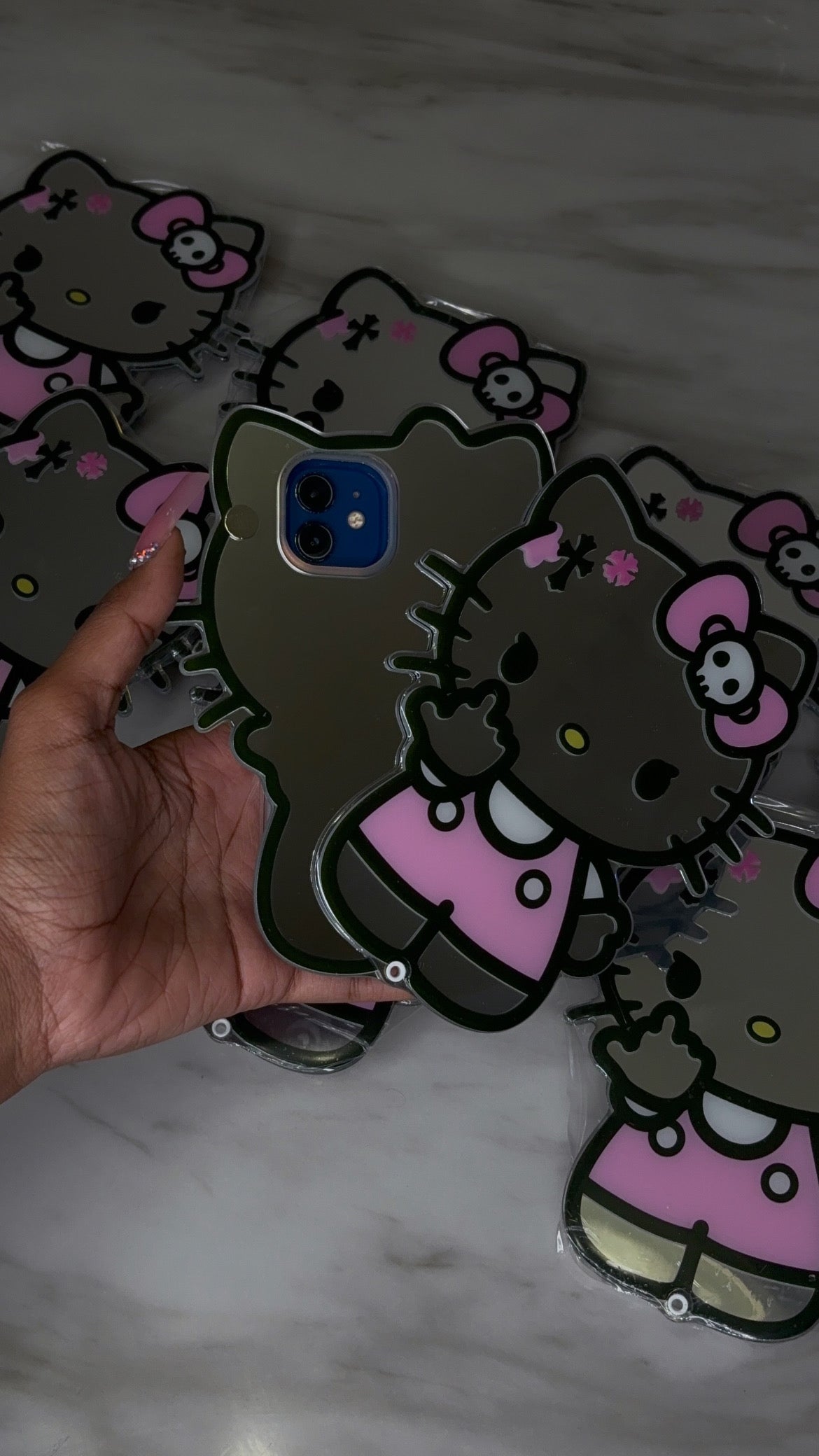Middle Finger Chrome Heart Case