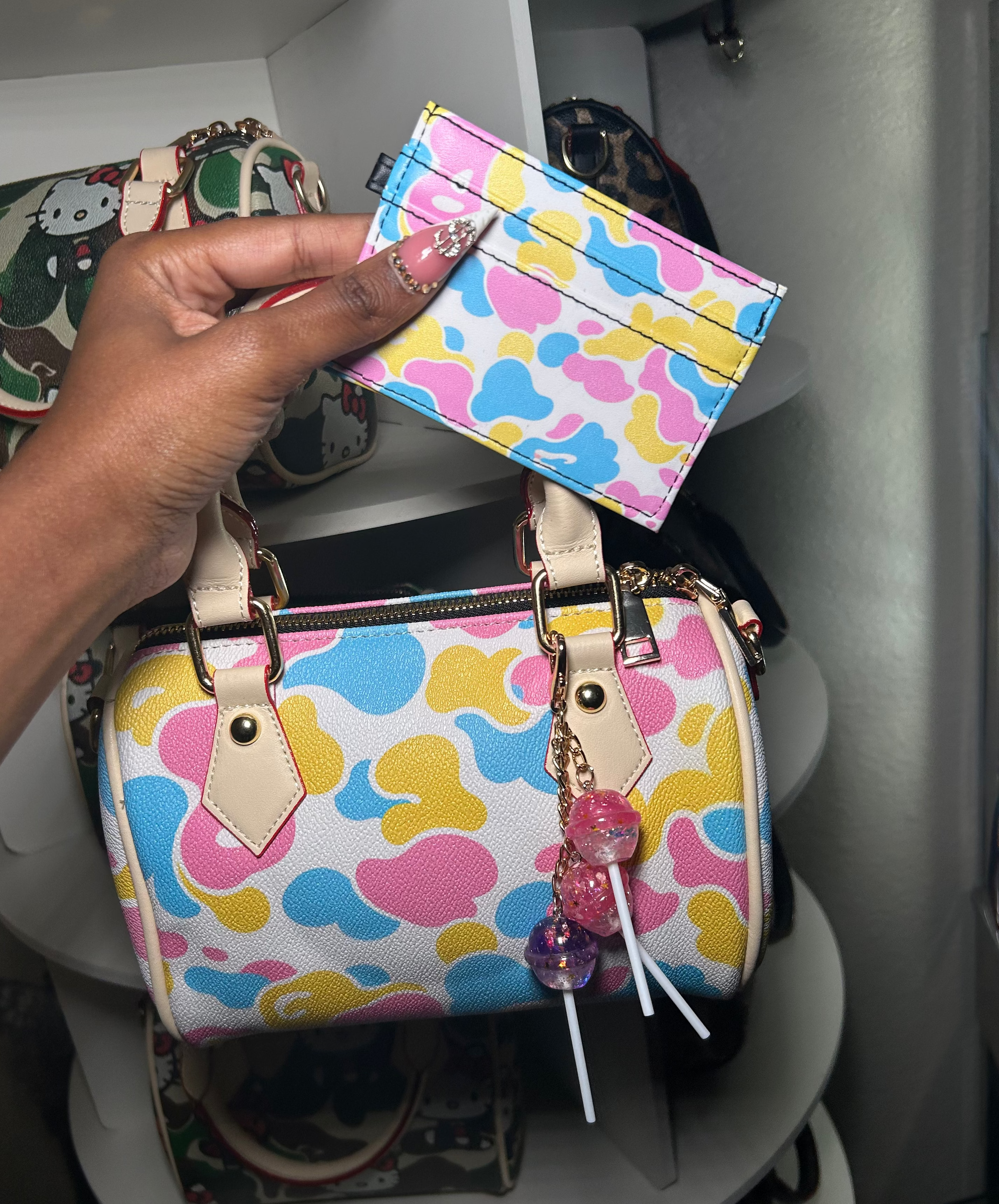 Cotton Candy Bape Pillow Bag